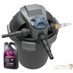 Kit filtration pression bassin 5000L UV 7W + 500ml bactéries de démarrage