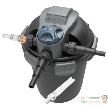 Filtre de bassin pression 5000L UV 7W + 1 ampoule de rechange supplémentaire