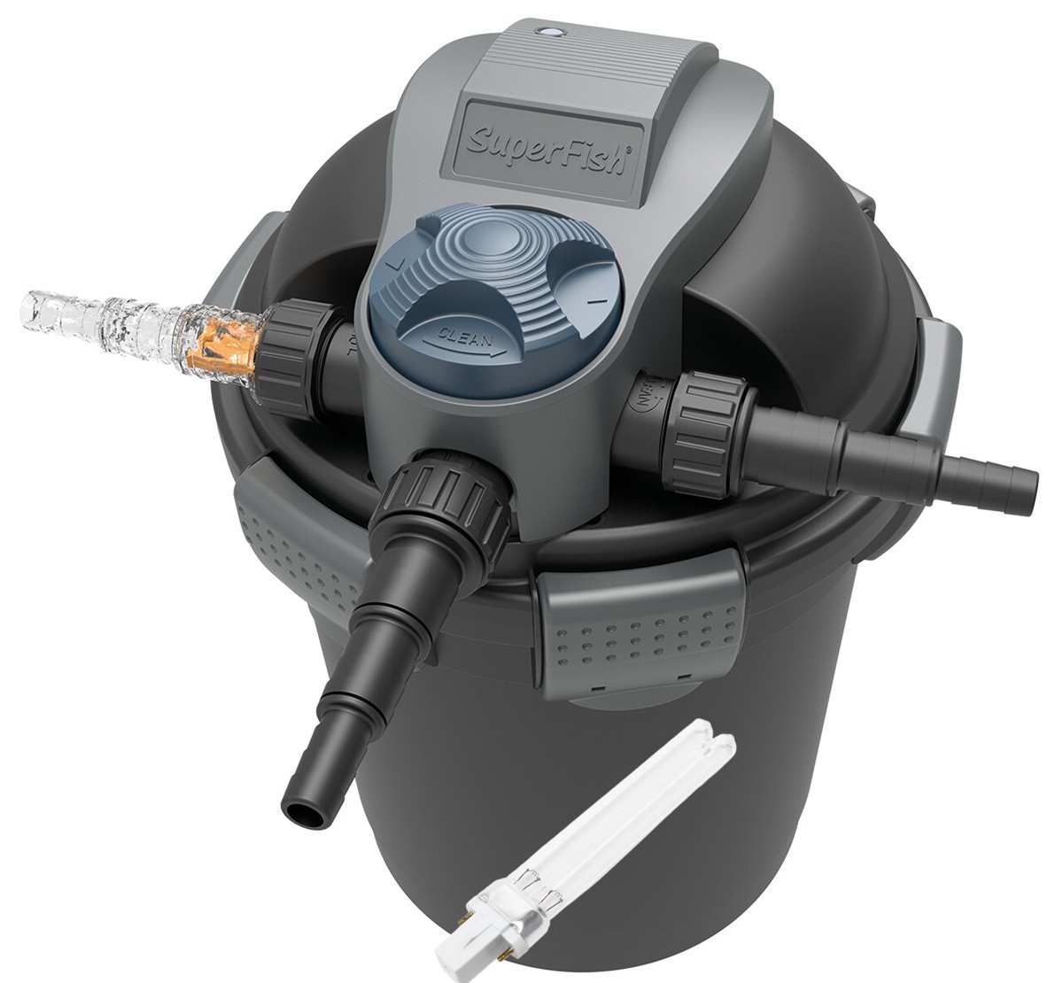 Filtre de bassin pression 5000L UV 7W + 1 ampoule de rechange supplémentaire