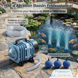 Set Aération Bassin De Jardin De 5000, 6000 Et 7000 Litres.