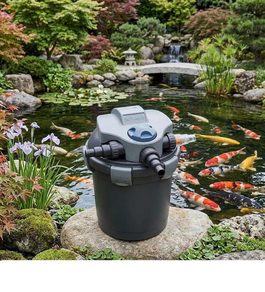 Filtre de bassin sous pression 10000L - UV 9W et Bio-Balls