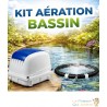 Set Aérateur Bassin Pompe à air 4800 l/h 1 diffuseur 31 cm de diamètre SILENCIEUX. Pour 8000 litres environ