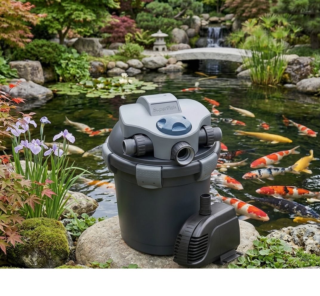 Kit Filtration Complet Bassin 5000L - Filtre Pression UV 7W + Pompe 2000 L/H