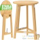 Table haute pliable en bois Ø80cm - Mange-debout jardin et terrasse