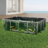 Bassin à Poissons Hors Sol 1781L - Toile PVC avec Panneau Transparent et Cadre Inox
