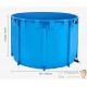 Bassin à Poissons Hors Sol 1700L Bleu - Bac de Secours, Éphémère et Aquaculture