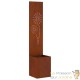 Jardinière avec panneau décoration pissenlit 32 x 32 x 150 cm - Acier Corten