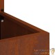 Jardinière avec panneau décoration pissenlit 32 x 32 x 150 cm - Acier Corten