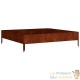 Jardinière carrée en acier Corten 100x100x26 cm – Durable & Robuste