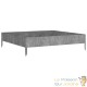 Jardinière carrée en acier Corten 100x100x26 cm – Durable & Robuste