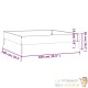 Jardinière carrée en acier Corten 100x100x26 cm – Durable & Robuste