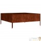 Jardinière carrée en acier Corten 100x100x41 cm – Grand Volume Jardin