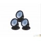 Kit 3 Projecteurs LED Submersibles avec Capteur Crépusculaire - 12V