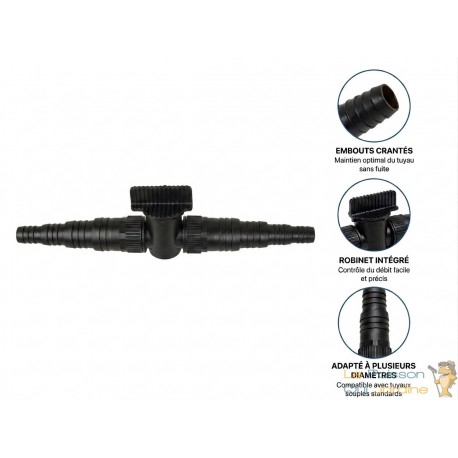 Robinet de Réglage Double Embout Étagé