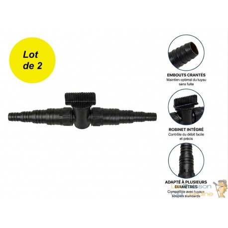 Robinet de Réglage Double Embout Étagé