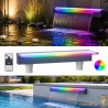 Lame d'eau Cascade Acrylique LED RVB - 90 cm - Bassin, Piscine Chlore et Sel