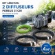 Set aération 2 Diffuseurs Poreux 31 cm pour bassin de jardin de max. 4 m³