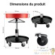 Tabouret de Mécanicien Réglable 405-535 mm - Charge 150 kg