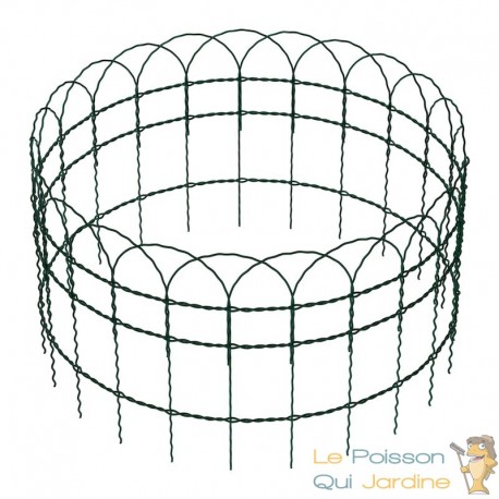 Grillage Souple Bordure Décorative Vert 0,65 x 10 m - Acier PVC Fil Ø 2 mm
