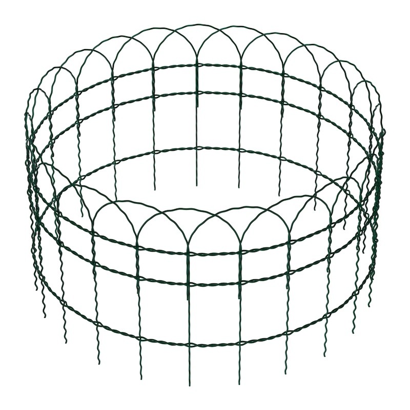 Grillage Souple Bordure Décorative Vert 0,4 x 25 m - Acier PVC Fil Ø 2 mm