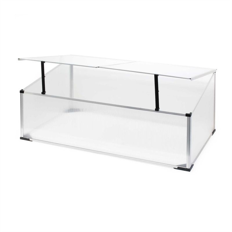 Mini Serre de Jardin Aluminium 100 x 60 x 40 cm - Châssis de Couche Polycarbonate