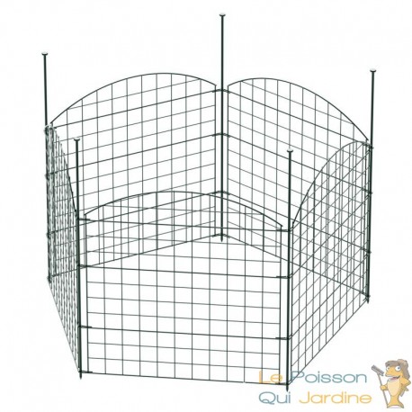 Clôture de Bassin et Jardin Vert Fil de Fer 2,5mm Maille 65x65mm Hauteur 78cm 5 Panneaux