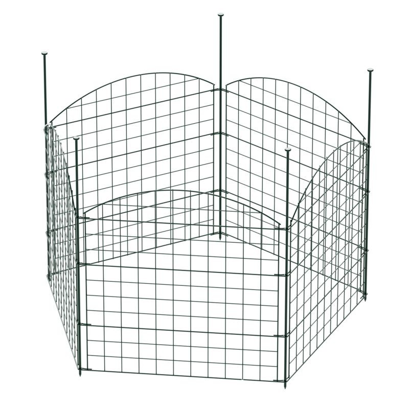 Clôture de Bassin et Jardin Vert Fil de Fer 2,5mm Maille 65x65mm Hauteur 78cm 5 Panneaux