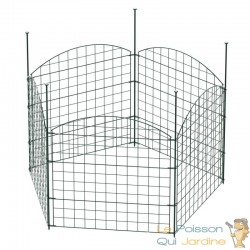Clôture de Bassin et Jardin Vert Fil de Fer 2,5mm Maille 65x65mm Hauteur 78cm 5 Panneaux