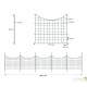Clôture de Bassin et Jardin Vert Fil de Fer 2,5mm Maille 65x65mm Hauteur 78cm 5 Panneaux