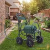 Chariot Dévidoir Tuyau d'Arrosage Mobile 70m 3/4" (19mm) sur Roues Métal Jardin