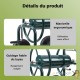 Chariot Dévidoir Tuyau d'Arrosage Mobile 70m 3/4" (19mm) sur Roues Métal Jardin