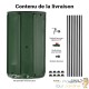 Récupérateur Eau de Pluie Pliable 500L Citerne Souple PVC avec Robinet et Couvercle