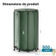 Lot de 2 Récupérateurs Eau de Pluie Pliable 500L Citerne Souple PVC avec Robinet et Couvercle