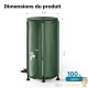 Lot de 2 Récupérateurs Eau de Pluie Pliables 100L Citernes Souples PVC avec Robinet