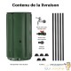 Lot de 2 Récupérateurs Eau de Pluie Pliables 100L Citernes Souples PVC avec Robinet