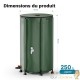 Lot de 2 Récupérateurs Eau de Pluie Pliables 250L Citernes Souples PVC avec Robinet