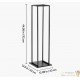 Range-Bûches d'Intérieur Hauteur 112 cm Support Bois de Chauffage Acier Thermolaqué