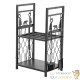 Range-Bûches d'Intérieur 2 Niveaux avec 4 Outils de Cheminée Acier 181kg