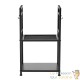 Range-Bûches d'Intérieur 2 Niveaux avec 4 Outils de Cheminée Acier 181kg