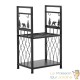 Range-Bûches d'Intérieur 2 Niveaux avec 4 Outils de Cheminée Acier 181kg