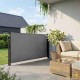 Auvent Latéral Rétractable 100 x 500 cm Brise-Vue Anthracite Terrasse Balcon