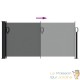 Auvent Latéral Rétractable 100 x 500 cm Brise-Vue Anthracite Terrasse Balcon