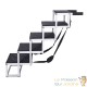 Escalier Pliable pour Chien 5 Marches Aluminium 120 x 43 cm Charge 68kg