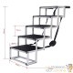 Escalier Pliable pour Chien 5 Marches Aluminium 120 x 43 cm Charge 68kg