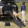 Rampe d'Accès Pliable pour Chien Voiture 156 x 40 cm Plastique Antidérapant 75kg