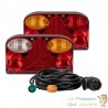 Kit Feux Arrière pour Remorque 5 Fonctions 12V Câble 5m Fiche 13 Broches