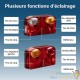 Kit Feux Arrière pour Remorque 5 Fonctions 12V Câble 5m Fiche 13 Broches