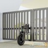 Roulette de Portail Pivotante 360° Diamètre 200 mm Charge 275 kg Acier et Caoutchouc