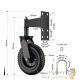 Lot de 2 Roulettes de Portail Pivotantes 360° Diamètre 200 mm Charge 275 kg