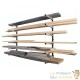 Étagère Murale Charge Lourde 6 Niveaux Rack Cantilever Bois et Tubes 300 kg